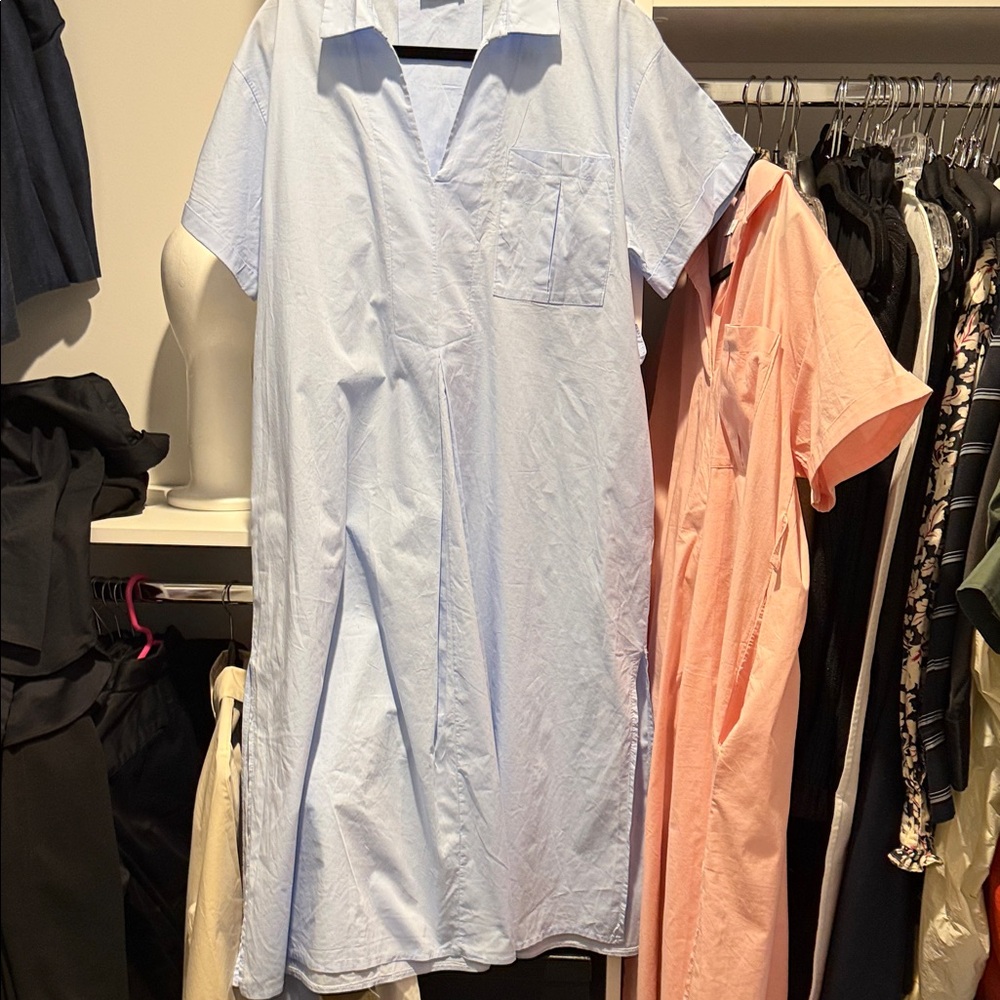 Margot Paris Light Blue Casual cotton dress